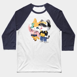 Fashionista Cat - Meow and Kitty Baseball T-Shirt